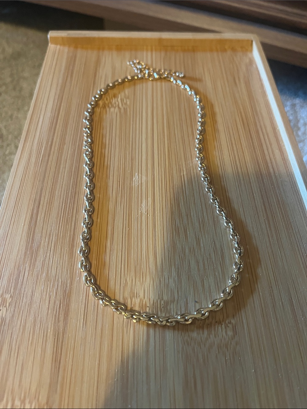 Source Unknown Gold-Tone Rope Link Necklace
